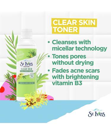 St.Ives Solutions 3-in-1 Face Toner - Tea Tree Extract & Witch Hazel - 8.5 oz - Buy Online on GoSupps.com