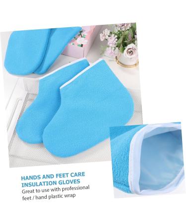 Happyyami Kit Soins Paraffine Mains et Pieds Taille Unique Moufles et Chaussettes Chauffants Coton Bleu Fonc pour Hydratation Optimale Spa Maison - Buy Online on GoSupps.com