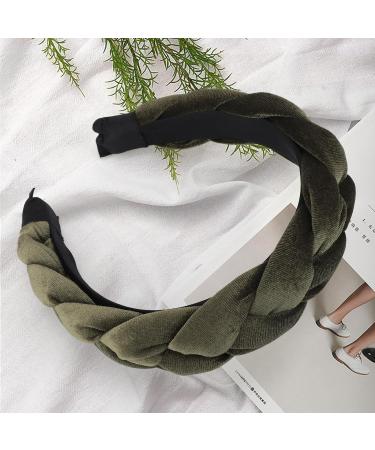 Total Ripped Braided Headband - Vintage Twisted Knotted Padded Hair Accessory for Women & Girls - Green - Buy Online on GoSupps.com