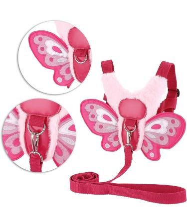 BTSKY Fluff Butterfly Baby Toddler Walking Harness with Safety Rein - Kids Anti-Lost Harness Leash Strap Belt Pink - Buy Online on GoSupps.com