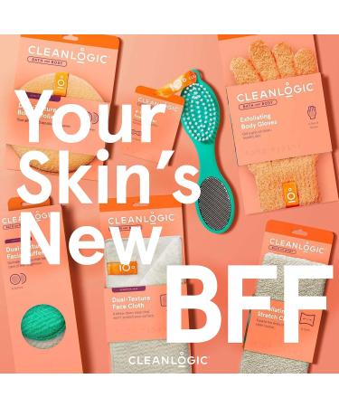 Cleanlogic Exfoliating Gloves - Reusable Body Exfoliator for Smooth, Clean Skin - Boost Circulation and Lymphatic Drainage - 3 Pairs - Buy Online on GoSupps.com
