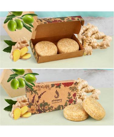  PHOGARY PHOGARY 2PCS Organic Ginger Hair Soap Shampoo Bar Natural Hair Care with Plant Extracts Moisturizes Hair and Cleanses Scalp Pores 3.88 oz - Buy Online on GoSupps.com