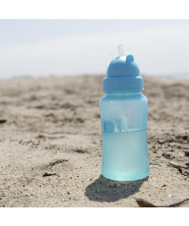 Green Sprouts Straw Bottle - 10oz | Silicone Straw for Healthy Development | Spill-Proof Flip-Cap | Dishwasher Safe - Pink - Buy Online on GoSupps.com