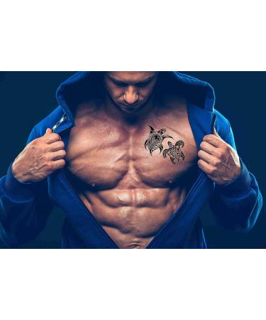 Artsure Turtle Sea Animal Temporary Fake Tattoos - Pack of 6 Sheets | Ocean-Inspired Art for Men and Women | Ideal for Neck, Arm, Chest | 3.7 x 3.7 Inch Size - Buy Online on GoSupps.com