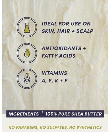 Eu'Genia 100% Pure Unrefined Ghanaian Shea Butter (Grapefruit 2oz) - Premium Moisturizer for Skin & Hair - Buy Online on GoSupps.com