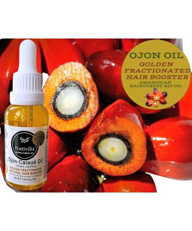 Nativilis Ojon Caiaue GOLDEN FRACTIONATED Oil - (Elaeis oleifera) NATURAL HAIR SKIN BOOSTER Rainforest Virgin Oil - revitalizes damaged follicles hair growth volumize and get tame frizz Copaiba - Buy Online on GoSupps.com