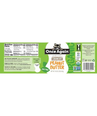 Once Again Organic - Crunchy Peanut Butter - 16 Oz. - Buy Online on GoSupps.com