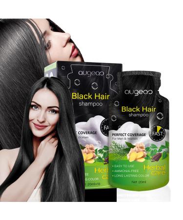 Bubble Plant Hair Dye Black Hair Dye Shampoo Natural Plant Hair Dye For Grey Hair New Botanical Fruitcolor Bubble Dye Shampoo Bubble Black Hair Dye Shampoo For Women & Men (Black)