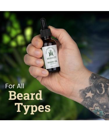 Mousty Beard Oil for Men - All Natural & Organic for Smooth Healthy Facial Hair Growth- Nourishing Formula with Jojoba Argan and Vitamin E Oils - Patchouli - 30ml - Buy Online on GoSupps.com