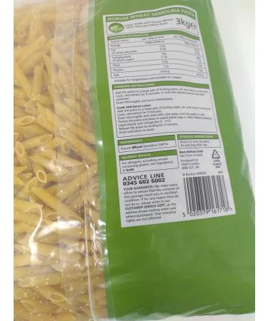 Chefs Larder Penne Pasta - 1 x 3kg - Buy Online on GoSupps.com