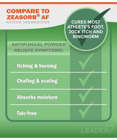 LEADER Miconazole Antifungal Powder 2.5 oz (Pack of 3) | Talc-Free, Moisture Absorbing | Compare to Zeasorb - Buy Online on GoSupps.com