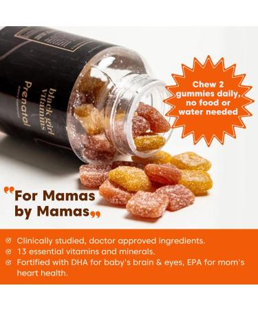 Black Girl Vitamins - Prenatal Gummies for Women Vitamin with Folate for Bone Health Support Gluten-Free (Raspberry-Lemonade) 60ct - Buy Online on GoSupps.com