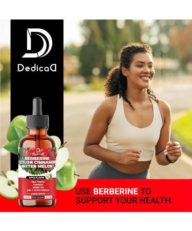 DEDICAD 10in1 Berberine HCl Drops - Liposomal Berberine Liquid - Activator Berberine with Ceylon Cinnamon, Bitter Melon, and 7 More - 60ml - Buy Online on GoSupps.com