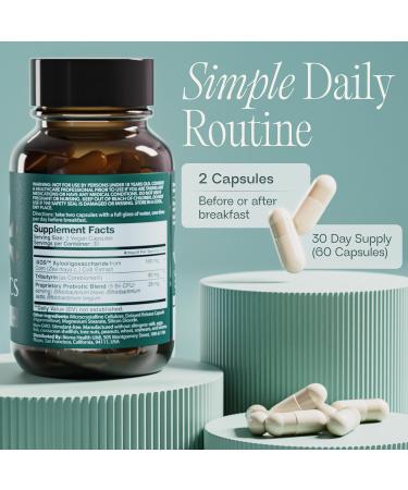 BIOMA Probiotics - Digestive Health Probiotic - Gut Support for Men & Women with Xylooligosaccharides Tributyrin & Bifidobacterium - Vegan & Gluten Free - 60 Delayed-Release Capsules (30-Day Supply) - Buy Online on GoSupps.com