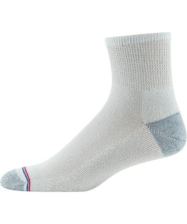 MediPeds Women's Casual Sock (Pack of 4) 3-8 White With Pink - Buy Online on GoSupps.com