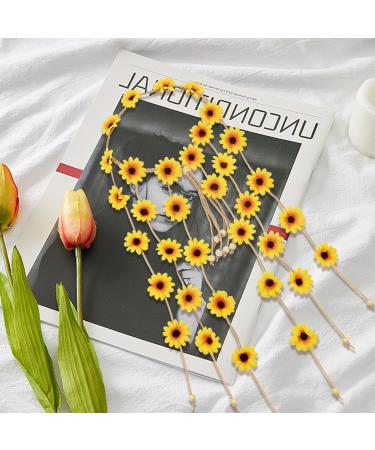 Sunflower Hair Accessories Sunflower Headband Floral Hippie Accessories Flower Wreath Hair for Carnival Wedding - Buy Online on GoSupps.com