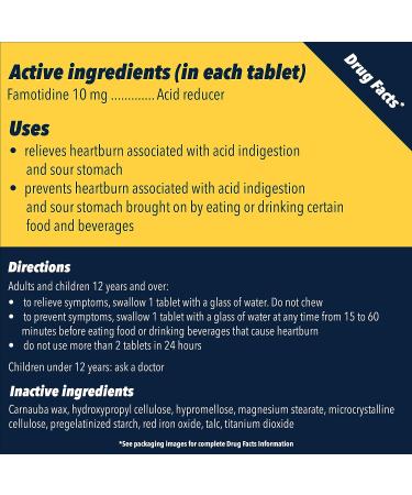 Pepcid AC Original Strength 10 mg Famotidine - 75 ct Pack for Heartburn Relief - Buy Online on GoSupps.com
