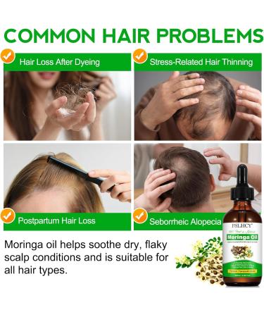 FSLHCY Moringa Oil Pure Face & Hair Growth & Moisturizer & Massage Oil Natural Cold Pressed Reduces Fine Lines Antioxidant & Anti-ageing (60ML) - Buy Online on GoSupps.com