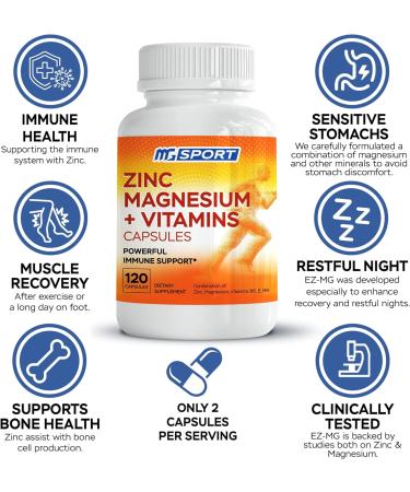 Zinc and Magnesium Bundle (60 Count) for Immune Support and Muscle Relief - Includes Vitamin B6, D, and E - Buy Online on GoSupps.com