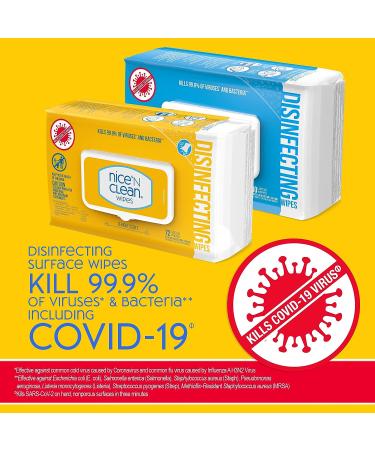 Nice 'N Clean Disinfecting Surface Wipes 304ct - Fresh Lemon Scent | For Home & Kitchen | 304 Count Pack - Buy Online on GoSupps.com