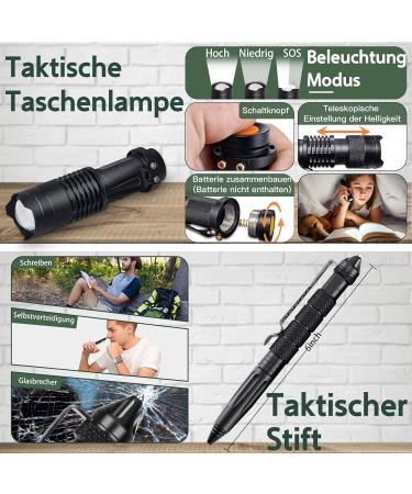 18-in-1 Survival Kit | Ultimate Outdoor & Military Emergency Gear | Perfect Gifts for Men | Camping Bushcraft & Hiking Equipment - Buy Online on GoSupps.com