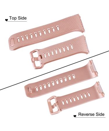 6 Pack Sport Bands Compatible with Fitbit Ionic - Replacement Soft Silicone Wristbands for Men and Women - Rose Gold, Silver, Gold, Black, Gray, Slate - Large - Buy Online on GoSupps.com