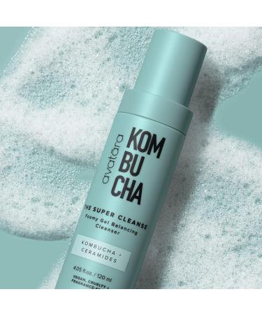 Avatara Kombucha Super Cleanse Face Wash - Natural Skin-Balancing Cleanser with Hyaluronic Acid & Chicory Root for All Skin Types - 4.05 fl. Oz - Buy Online on GoSupps.com