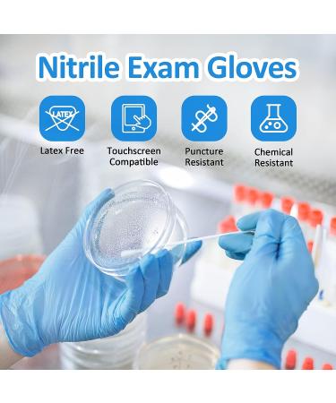 SwiftGrip 3-mil Blue Nitrile Exam Gloves - Latex-Free, Medical Grade, Food-Safe, Powder-Free, Non-Sterile - Medium 50 Count Box - Buy Online on GoSupps.com