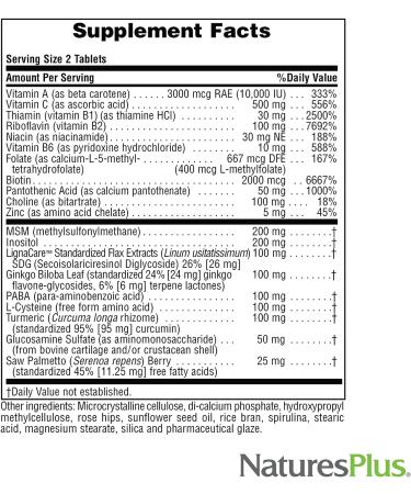 NaturesPlus Women's Ultra Hair Plus - 60 Tablets - All-Natural Hair Growth Supplement with Biotin - Buy Online on GoSupps.com