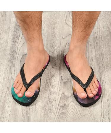 Mnsruu Galaxy Spiral Flip Flops Stylish Starry Sandals for Men & Women | Ideal for Home Spa & Travel - Buy Online on GoSupps.com