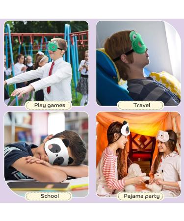 3-Piece Cute Animal Design Sleeping Mask Set for Kids and Adults - Adjustable and Soft Eye Masks for Travel, Pajama Parties - Children's Sleep Mask - Buy Online on GoSupps.com