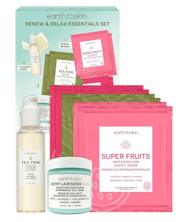 Earth To Skin Renew & Relax Essentials Set - Natural Skincare for Glowing Skin | International Shipping Available - Buy Online on GoSupps.com