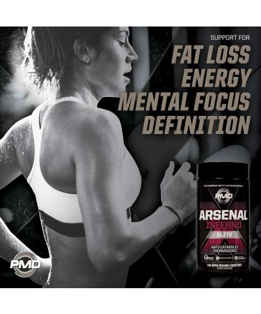 PMD Sports Arsenal X Inferno Liquid Gel Thermogenic Dietary Supplement - Fat Burner & Energy Booster - 120 Gels - Buy Online on GoSupps.com