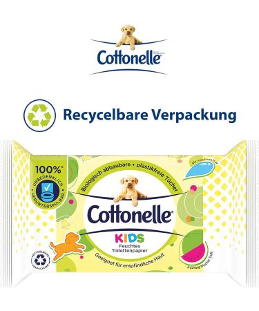 Cottonelle Kids Moist Toilet Paper - Fruity Fresh Biodegradable & Plastic-Free Advantage Pack 12x42 Wipes | Shop Internationally - Buy Online on GoSupps.com
