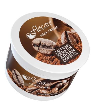 Keratin Coffee Hair Cream enriched with Coconut Oil Argan Oil Almond Oil Vitamin E & B5 for Strong & Nourished Hair. 200 gm