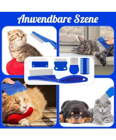 Newofview 6-Piece Cat & Dog Flea Comb Set | Professional Lice & Dandruff Removal Pet Care Tools - Buy Online on GoSupps.com