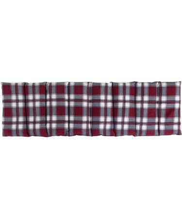 Large 75x20cm Grape Seed Pillow - 8-Chamber Flannel Heat Pad | Extra Long Red Check Design - Buy Online on GoSupps.com