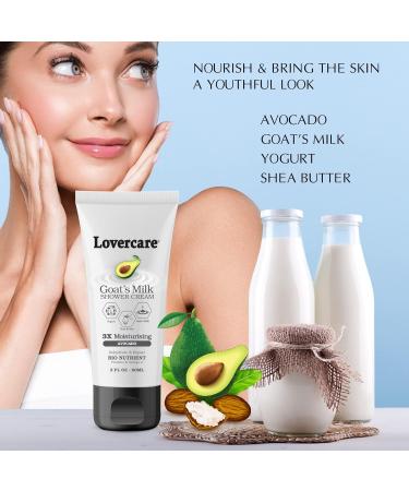 Lovercare 4-PACK Goat Milk Shower Cream 2 fl oz (60ml) - AVOCADO - Pack of 4 - Buy Online on GoSupps.com