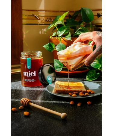 Pure bee honey. Lion honey | Chestnut honey - 450g - 100% natural and organic bee honey. Handmade product of clean harvest. Woody flavor - Intense aroma. Origin Spain. - Buy Online on GoSupps.com