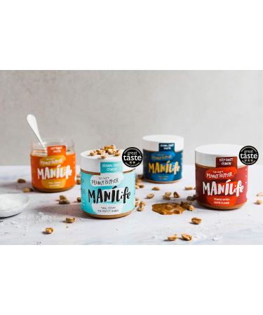  Manilife ManiLife - Smooth Peanut Butter for Deep Roasting - Peanut butter made from vigorously roasted peanuts - 295g - Buy Online on GoSupps.com