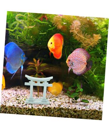 FUNOMOCYA Japanese Torii Model Home Decor Ornament Birdie House Accessories Mini Torii Gate Statue Resin Mini House Torii Gate Japanese Torii Gate Crafts Miniature Torii Gate Pvc Grey 8.50X8.00X2.50CM - Buy Online on GoSupps.com