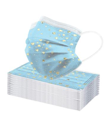 50PC Kids Lace 4 Ply Disposable_Face_Mask Breathable Elastic Earloops for Boys Girls Daliy Use