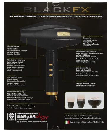 BaBylissPRO BLACKFX Metal Collection Hair Dryer | Professional Performance & Style - Buy Online on GoSupps.com