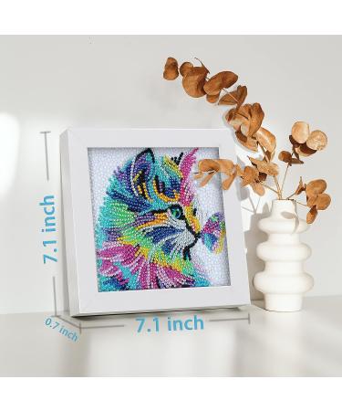 AyuqEjus Kids 5D Diamond Painting Kit with Wooden Frame - Cat & Butterfly DIY Diamond Art for Kids Ages 6-12 | Painting Arts and Crafts Gift - Buy Online on GoSupps.com