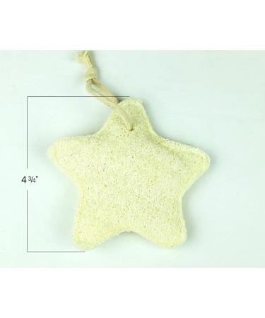 Natural Exfoliating Loofah Set of 2 - Star-Shaped Bath & Shower Sponge | B&B Vibes - Ideal for All Skin Types - Eco-Friendly & Reusable - Buy Online on GoSupps.com