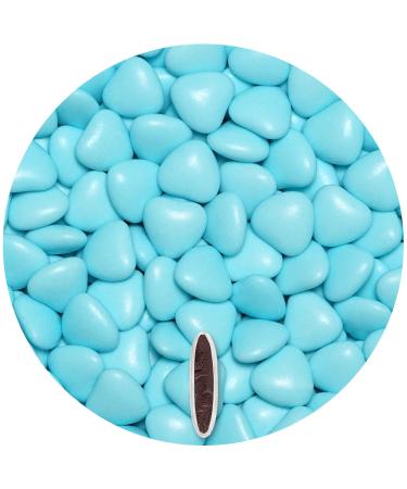 One -Ein chocolate heart 500g approx. 245 pcs light blue shine - guest gifts wedding chocolate chocolate chocolate chocolate lenses heart candy bar candy wedding almonds baptismal tanks heart dragea light blue 500 g (1 Pack)