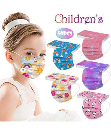 NcQifei 50 PCS Kids Disposable 3-Layer Cartoon Face Masks - Breathable Mouth & Nose Protection for School - Cute & Colorful Design for Boys & Girls - Buy Online on GoSupps.com