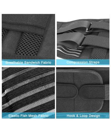Back Braces for Lower Back Pain Black XL-Waist 115-125cm - Buy Online on GoSupps.com