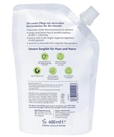 HiPP Babysanft Skin and Hair Wash Gel Refill - Pack of 6 (6 x 400ml) | Gentle Natural Baby Care for Soft Skin & Hair | International Shipping Available - Buy Online on GoSupps.com