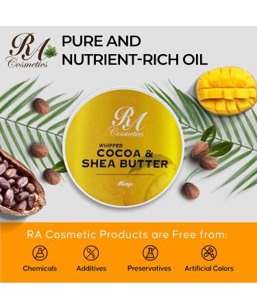 RA COSMETICS Whipped Shea Butter Eucalyptus 6oz | 100% Pure and Natural African Shea Butter for Men & Women - Ultimate Handcrafted Moisturizer with Essential Vitamins for Radiant Skin & Hair - Buy Online on GoSupps.com
